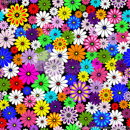 Image of Seamless floral vivid pattern