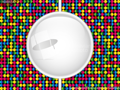 Image of Glass Circle Button Colorful Dots