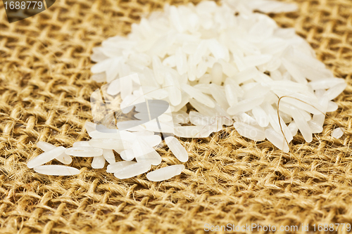 Image of Rice on sackcloth