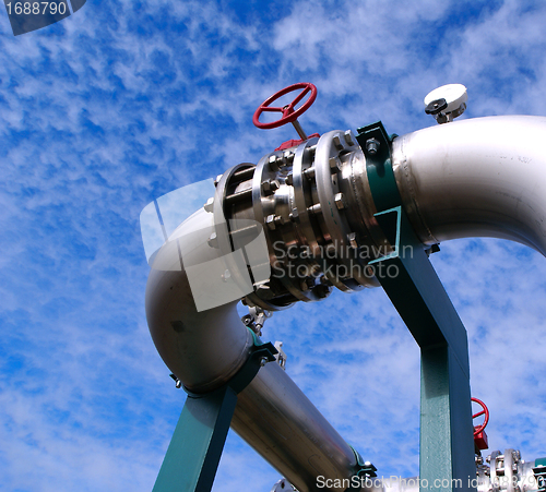 Image of Equipment, cables and piping as found inside of a modern industr