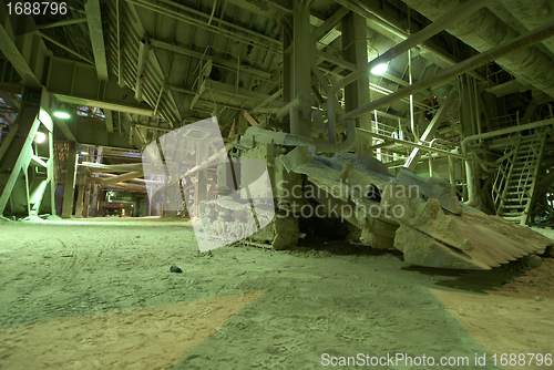 Image of old creepy dark decaying dirty factory