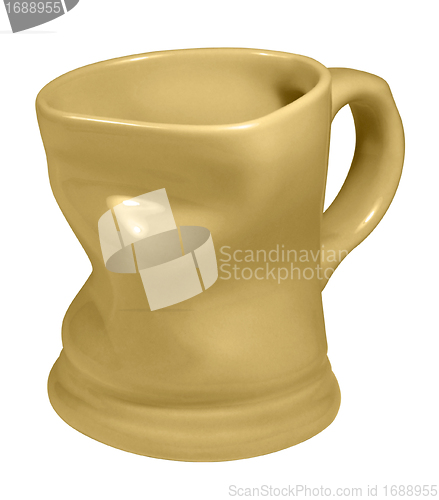 Image of dented yellow cup