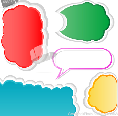 Image of Colorful bubble for speech. Set of banners