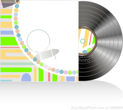 Image of Vinyl disc cover in abstract texture. Vector