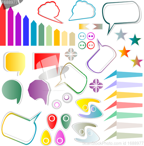 Image of web elements design scrapbook set