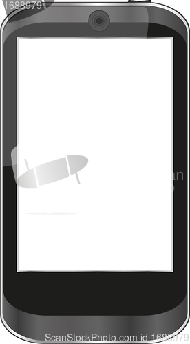 Image of Illustration of a modern smart phone for mobile communication