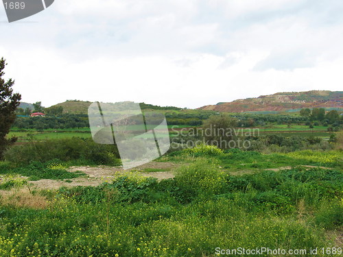 Image of Fields and clouds. Cyprus