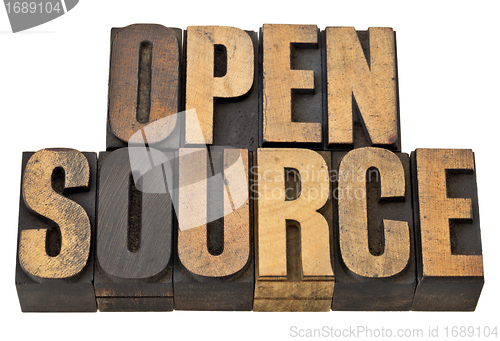 Image of open source - software concept