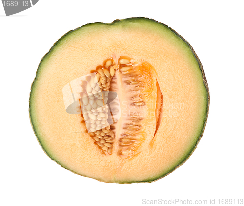 Image of Cross section of a rockmelon