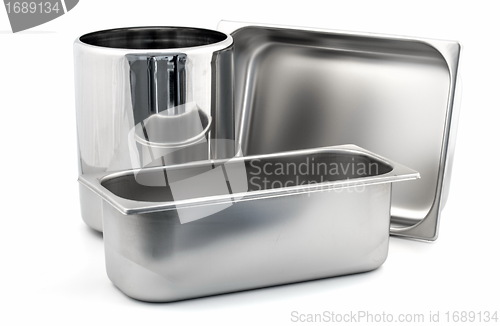 Image of set of Ice-cream shop metal container