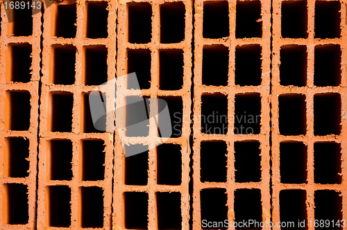 Image of Hollow clay brick background