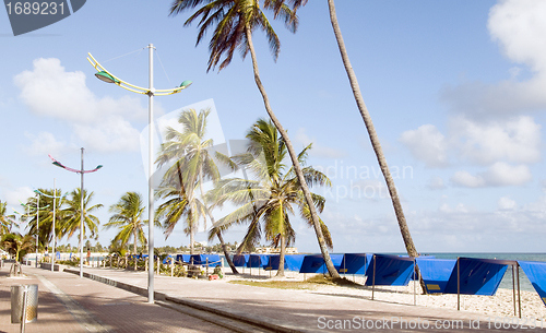 Image of waterfront beach promenade San Andres Island Colombia South Amer