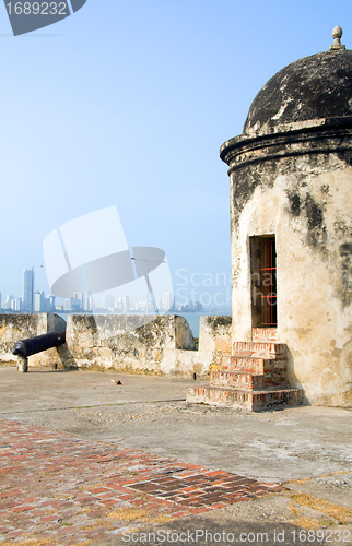 Image of The Wall cannon view of Bocagrande Cartagena Colombia South Amer
