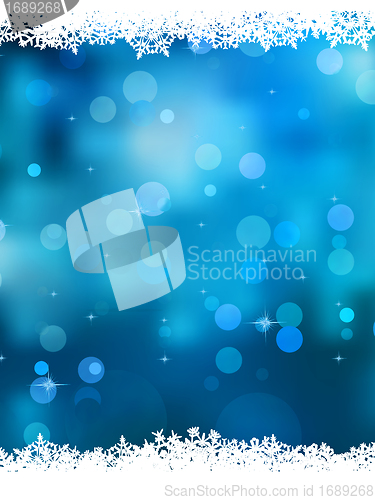 Image of Blue background with snowflakes. EPS 8