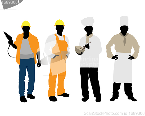 Image of Cooks and builders silhouettes