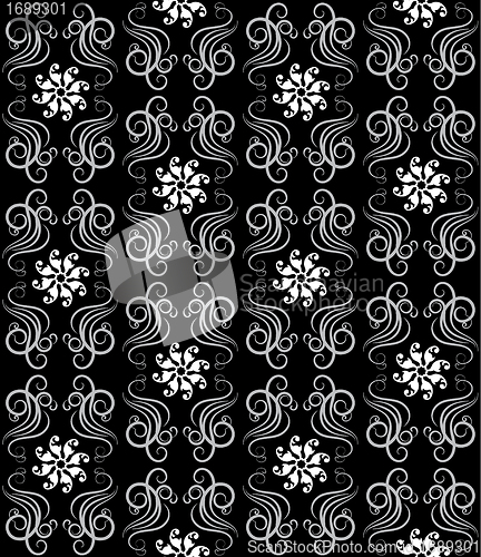 Image of Seamless pattern in black and white