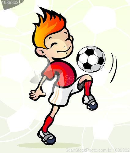 Image of Soccer player with ball