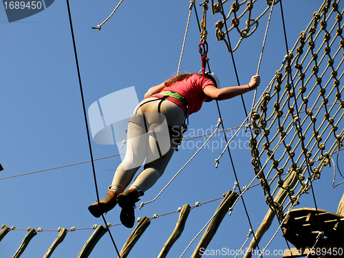 Image of Girl in adventure park