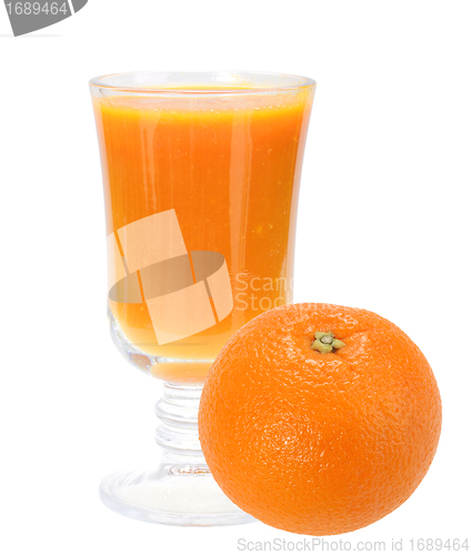Image of Fresh orange juice and full orange-fruit