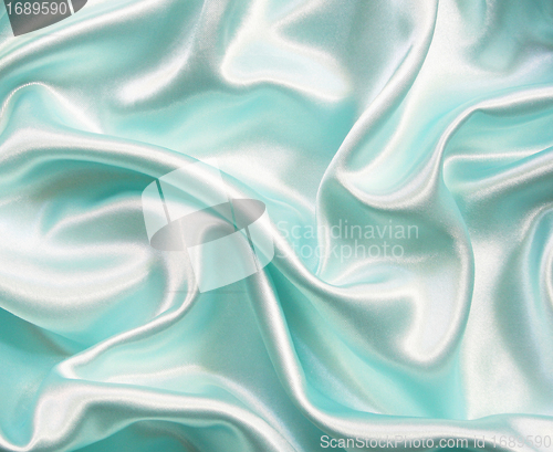 Image of Smooth elegant blue silk 