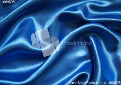 Image of Smooth elegant blue silk 