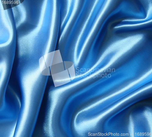 Image of Smooth elegant blue silk 