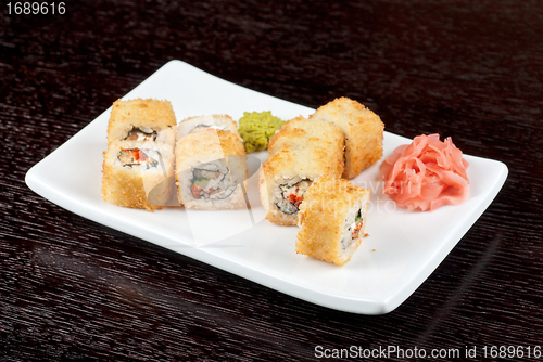 Image of sushi rolls