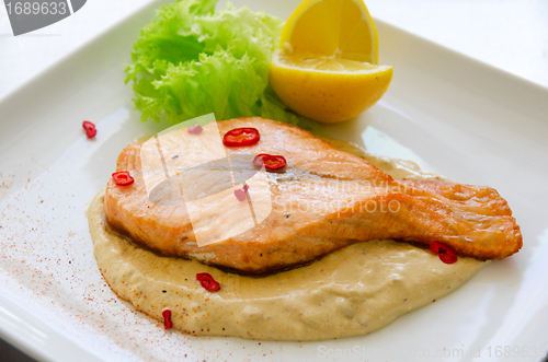 Image of Grilled salmon steak