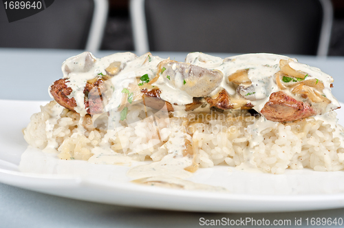 Image of risotto with chicken liver