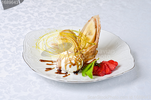Image of tasty pancake dessert