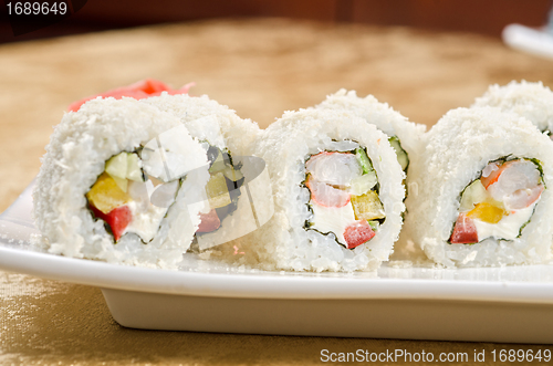 Image of shrimp sushi roll
