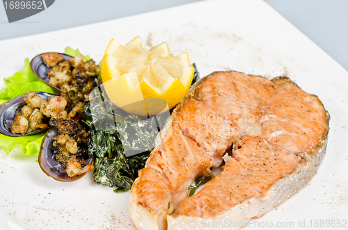 Image of salmon steak