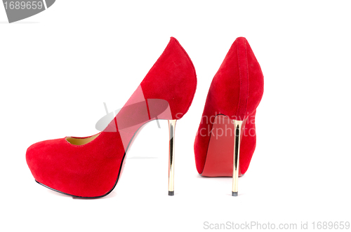 Image of red female shoes