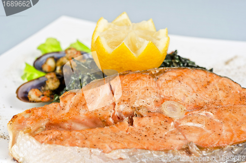 Image of salmon steak