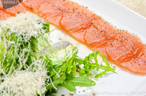 Image of Fish Carpaccio with salad