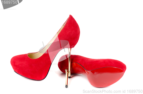 Image of red female shoes