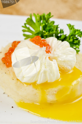 Image of poached eggs