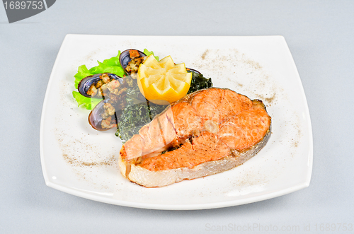 Image of salmon steak