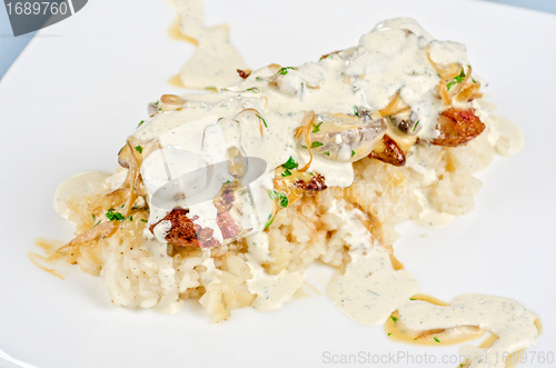 Image of risotto with chicken liver
