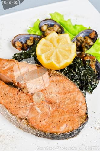 Image of salmon steak