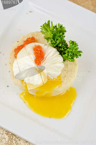 Image of poached eggs