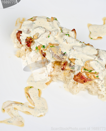 Image of risotto with chicken liver