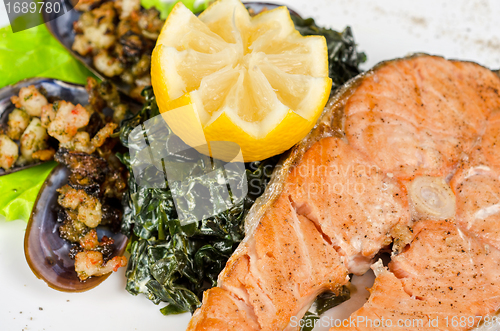 Image of salmon steak