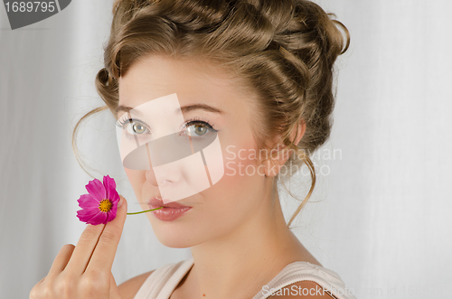 Image of beauty woman closeup portrait