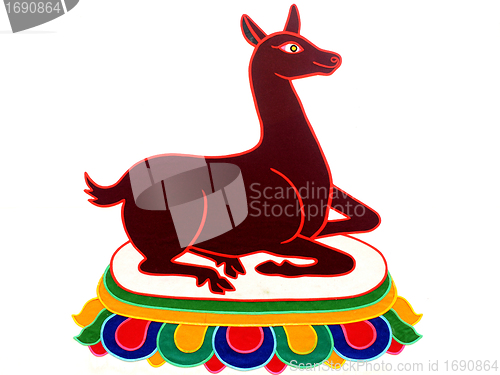 Image of Deer on a white background