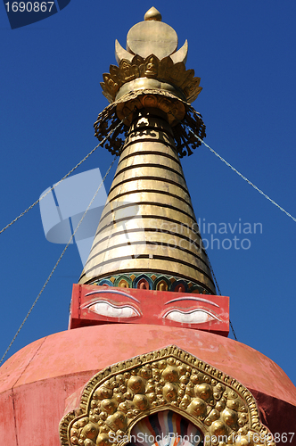 Image of Red stupa in Tibet