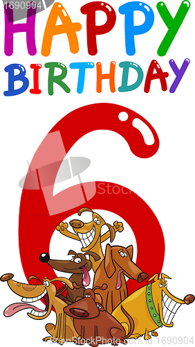 Image of sixth birthday anniversary design