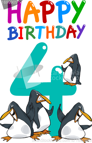 Image of fourth birthday anniversary design