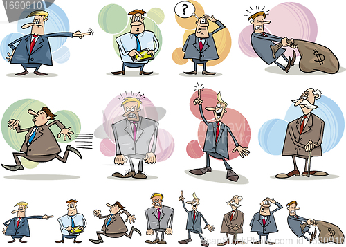 Image of funny businessmen set