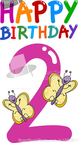 Image of second birthday anniversary design